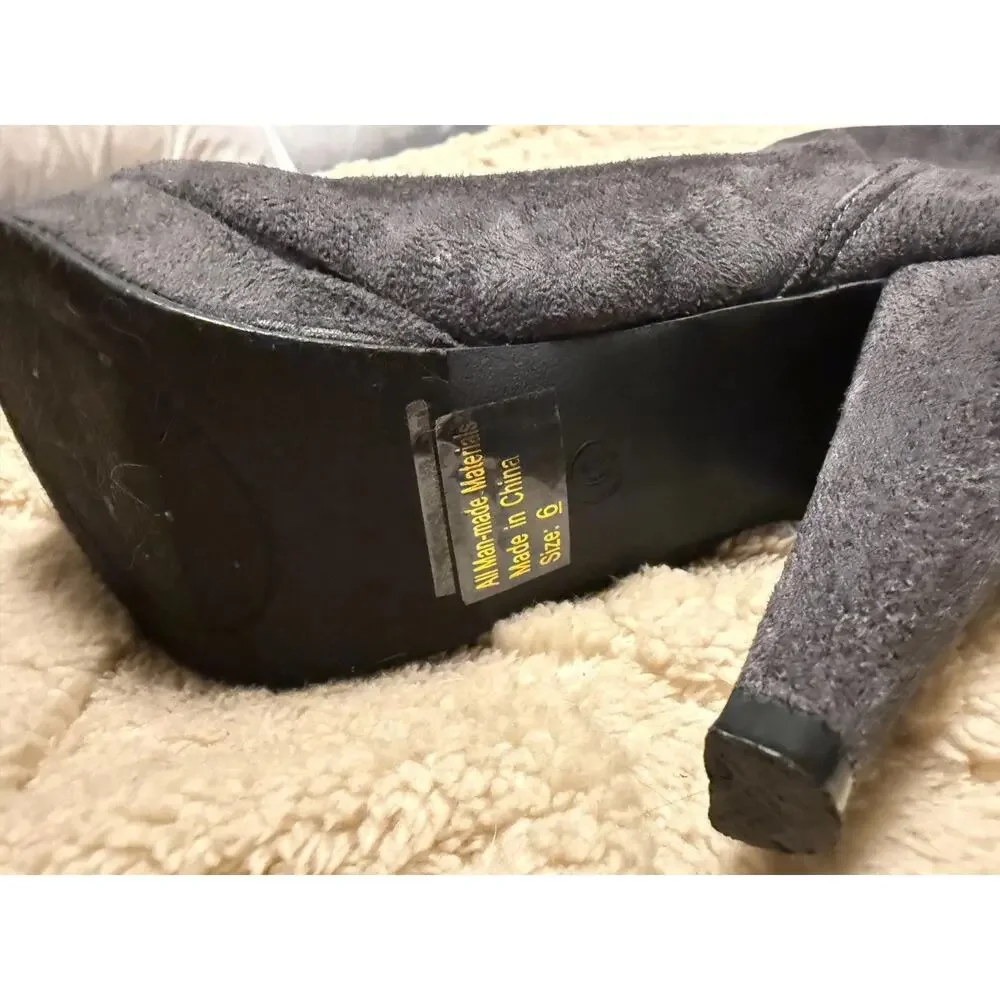 Women's Size 6 Platform High Heel Over the Knee Boots Diva Lounge Excellent